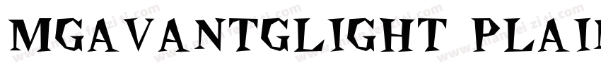 mgavantglight plain字体转换